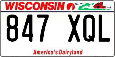 WI license plate 847XQL