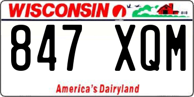 WI license plate 847XQM