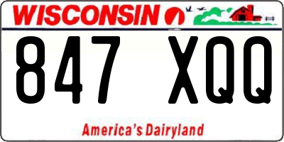WI license plate 847XQQ