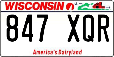 WI license plate 847XQR