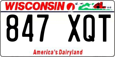 WI license plate 847XQT