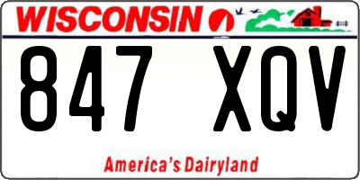 WI license plate 847XQV