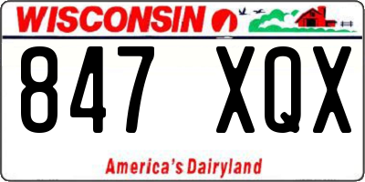 WI license plate 847XQX