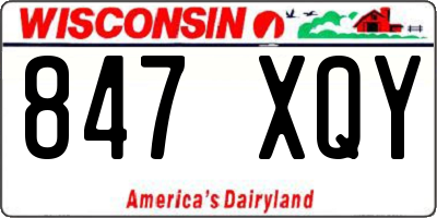 WI license plate 847XQY