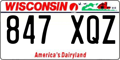 WI license plate 847XQZ