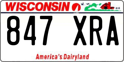 WI license plate 847XRA