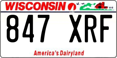 WI license plate 847XRF