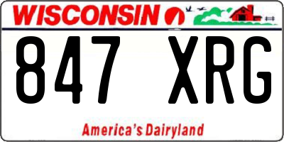 WI license plate 847XRG