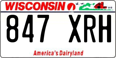 WI license plate 847XRH