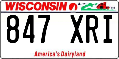 WI license plate 847XRI