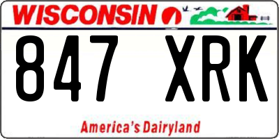 WI license plate 847XRK