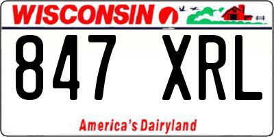 WI license plate 847XRL