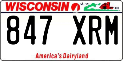 WI license plate 847XRM