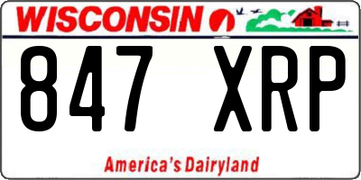 WI license plate 847XRP