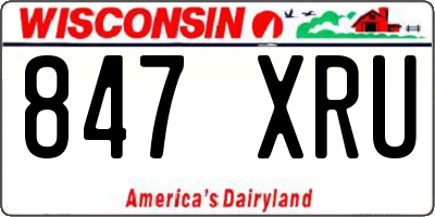 WI license plate 847XRU