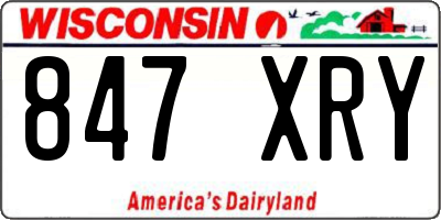 WI license plate 847XRY
