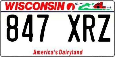 WI license plate 847XRZ