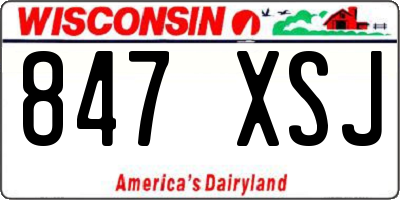 WI license plate 847XSJ