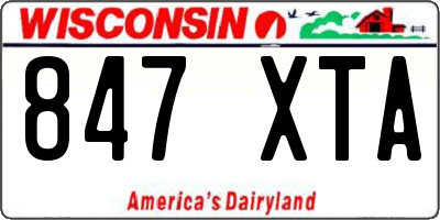 WI license plate 847XTA