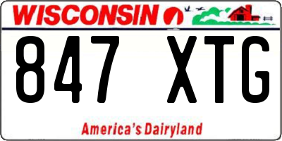 WI license plate 847XTG