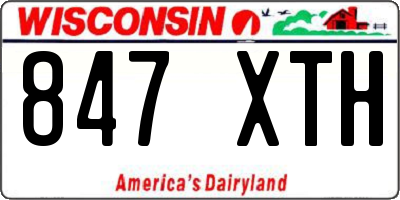 WI license plate 847XTH