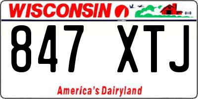 WI license plate 847XTJ