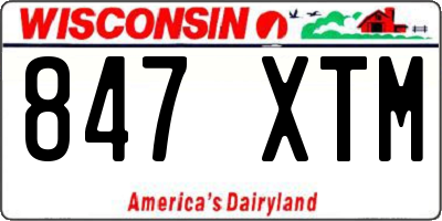 WI license plate 847XTM