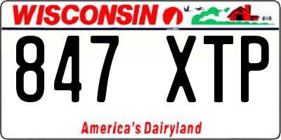 WI license plate 847XTP