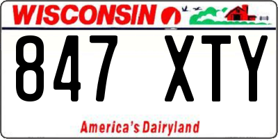 WI license plate 847XTY