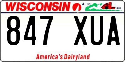 WI license plate 847XUA