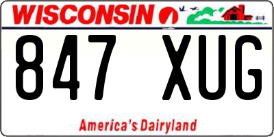 WI license plate 847XUG