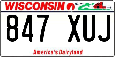 WI license plate 847XUJ