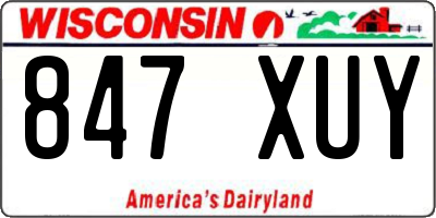 WI license plate 847XUY