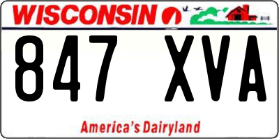 WI license plate 847XVA