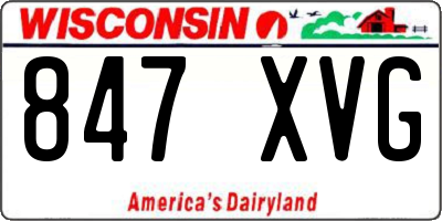 WI license plate 847XVG
