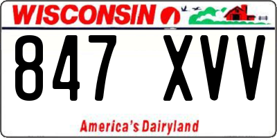 WI license plate 847XVV