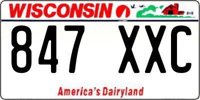WI license plate 847XXC