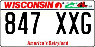 WI license plate 847XXG