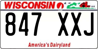 WI license plate 847XXJ