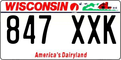WI license plate 847XXK