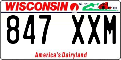 WI license plate 847XXM