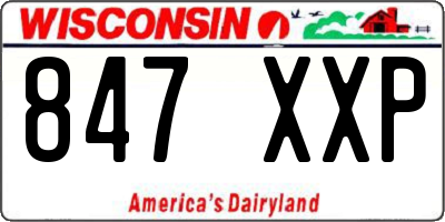 WI license plate 847XXP