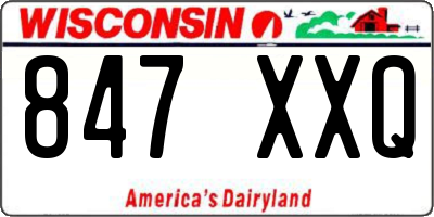 WI license plate 847XXQ