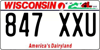 WI license plate 847XXU