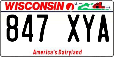WI license plate 847XYA