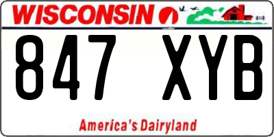 WI license plate 847XYB