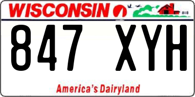 WI license plate 847XYH