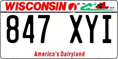 WI license plate 847XYI