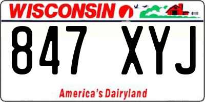 WI license plate 847XYJ