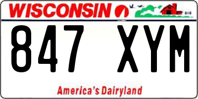 WI license plate 847XYM